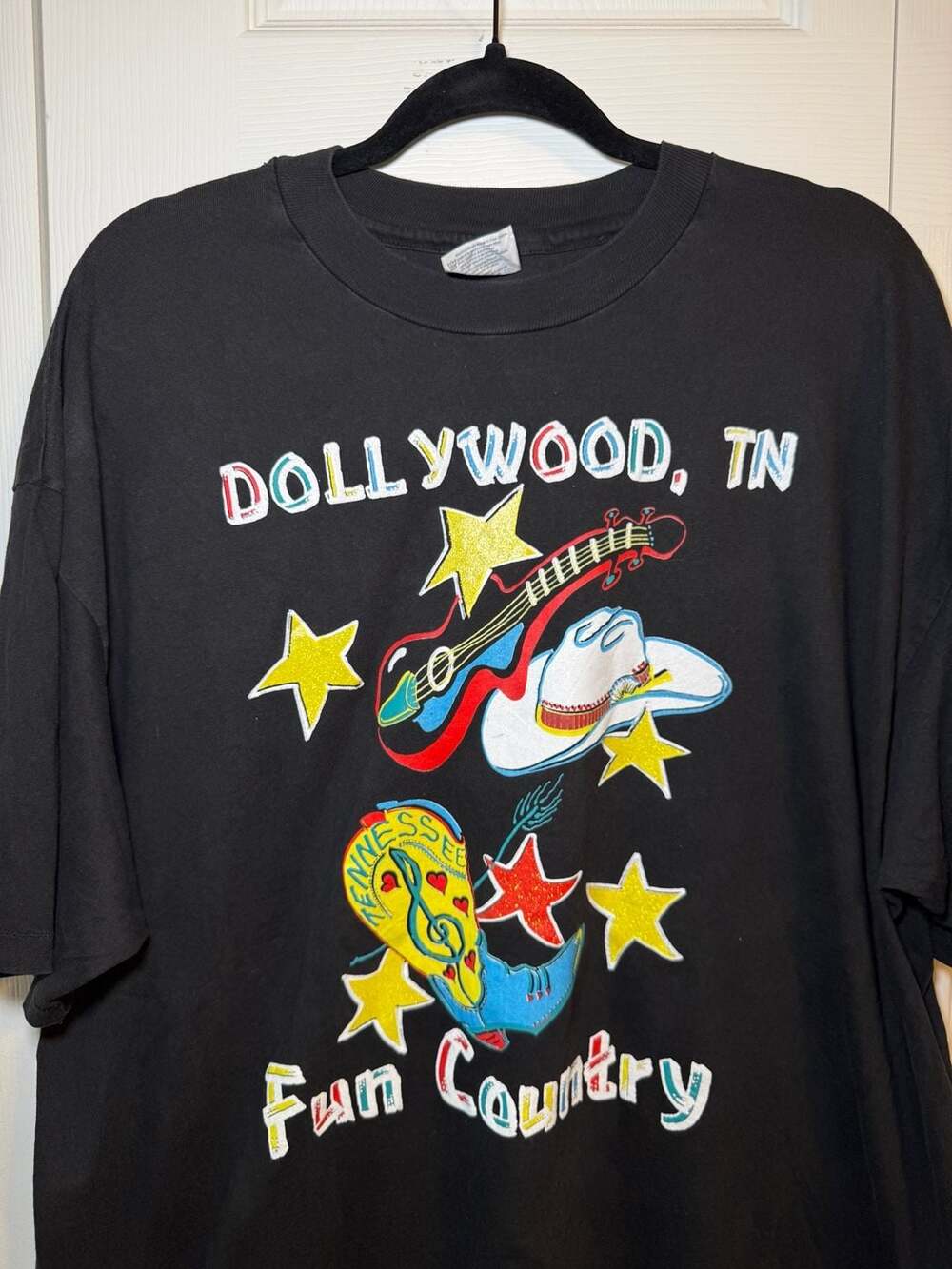 Hanes Dollywood TN Fun Country T-Shirt Size XX-Large Black